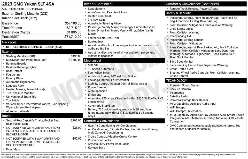 2023 GMC Yukon SLT