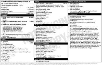 2018 Chevrolet Traverse 3LT
