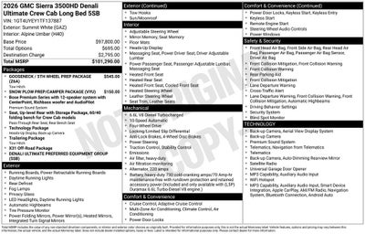 2026 GMC Sierra 3500HD Denali Ultimate