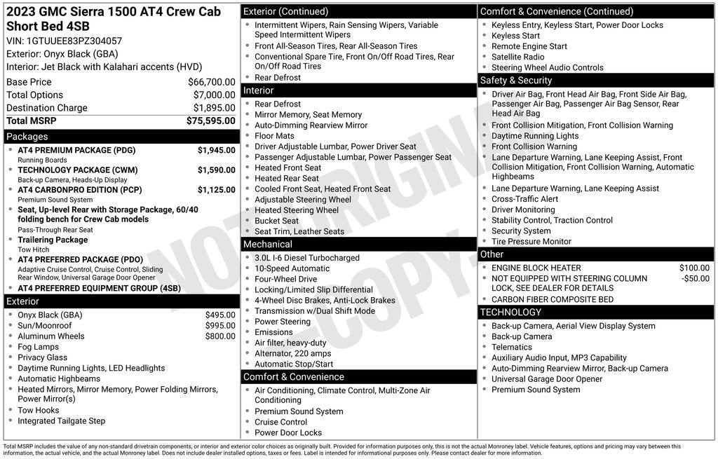 2023 GMC Sierra 1500 AT4