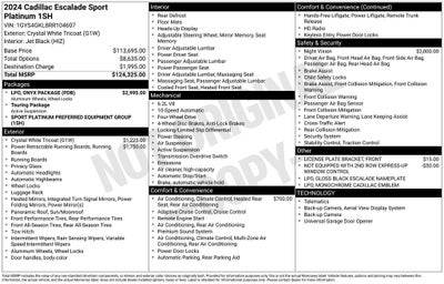 2024 Cadillac Escalade Sport Platinum