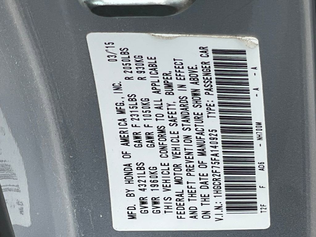 2015 Honda Accord Sedan EX