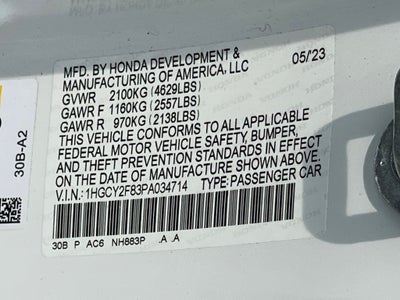 2023 Honda Accord Hybrid Touring
