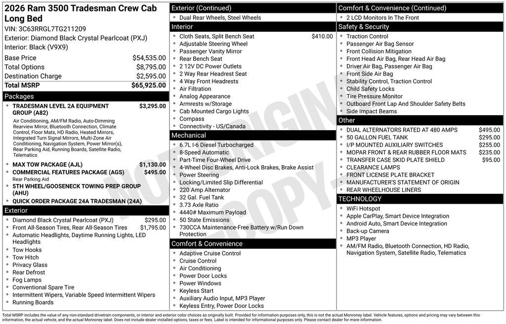 2026 RAM 3500 Tradesman