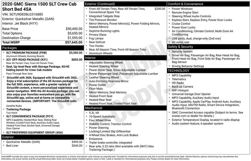 2020 GMC Sierra 1500 SLT