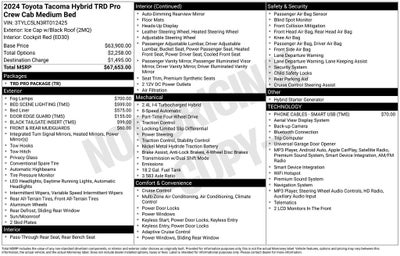 2024 Toyota Tacoma Hybrid TRD Pro
