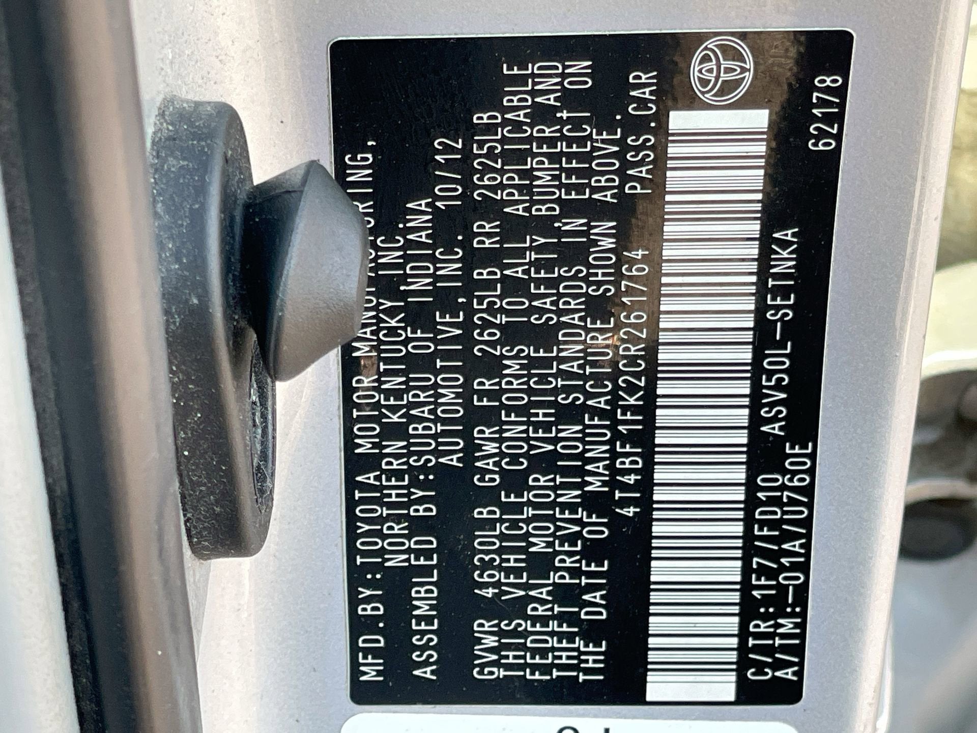 2012 Toyota Camry LE