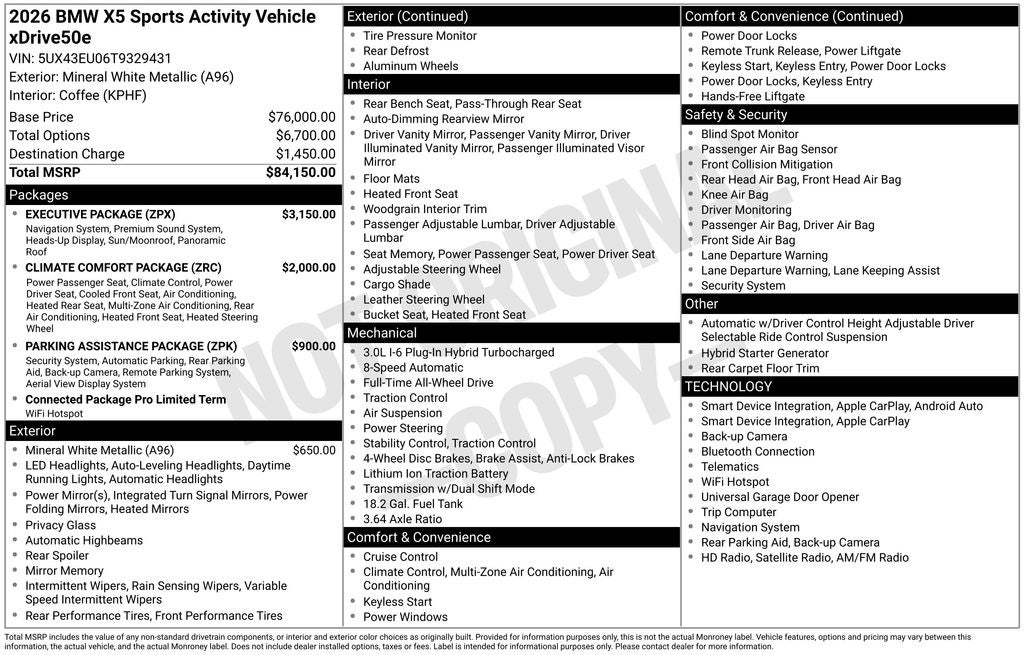 2026 BMW X5 xDrive50e