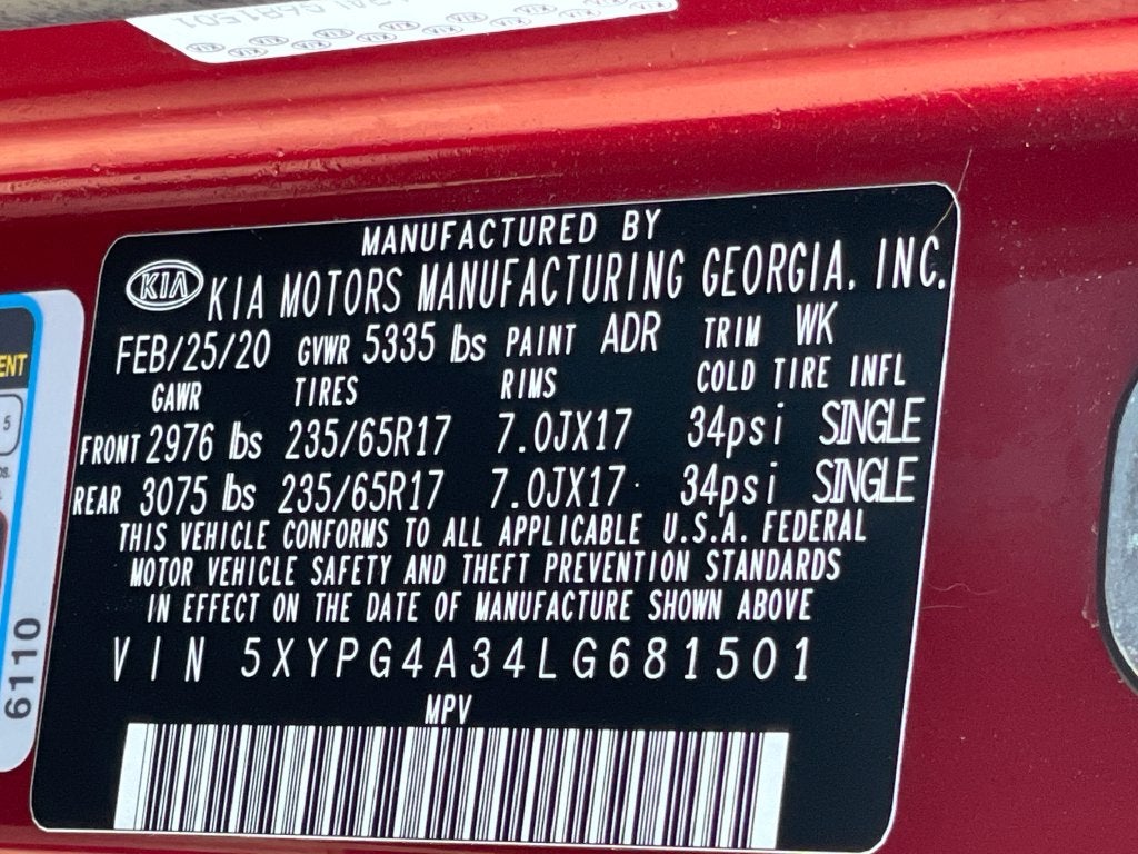 2020 Kia Sorento LX