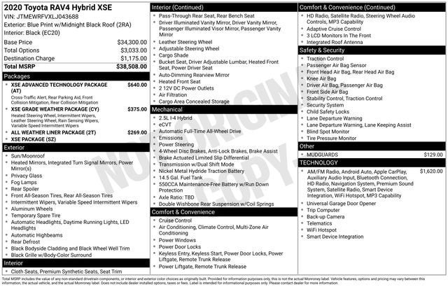 2020 Toyota RAV4 Hybrid XSE