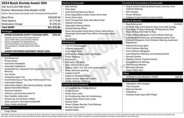 2024 Buick Envista Avenir