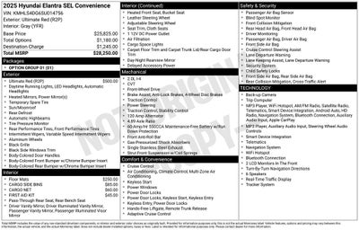 2025 Hyundai Elantra SEL Convenience