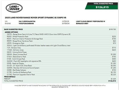 2025 Land Rover Range Rover Sport Dynamic SE