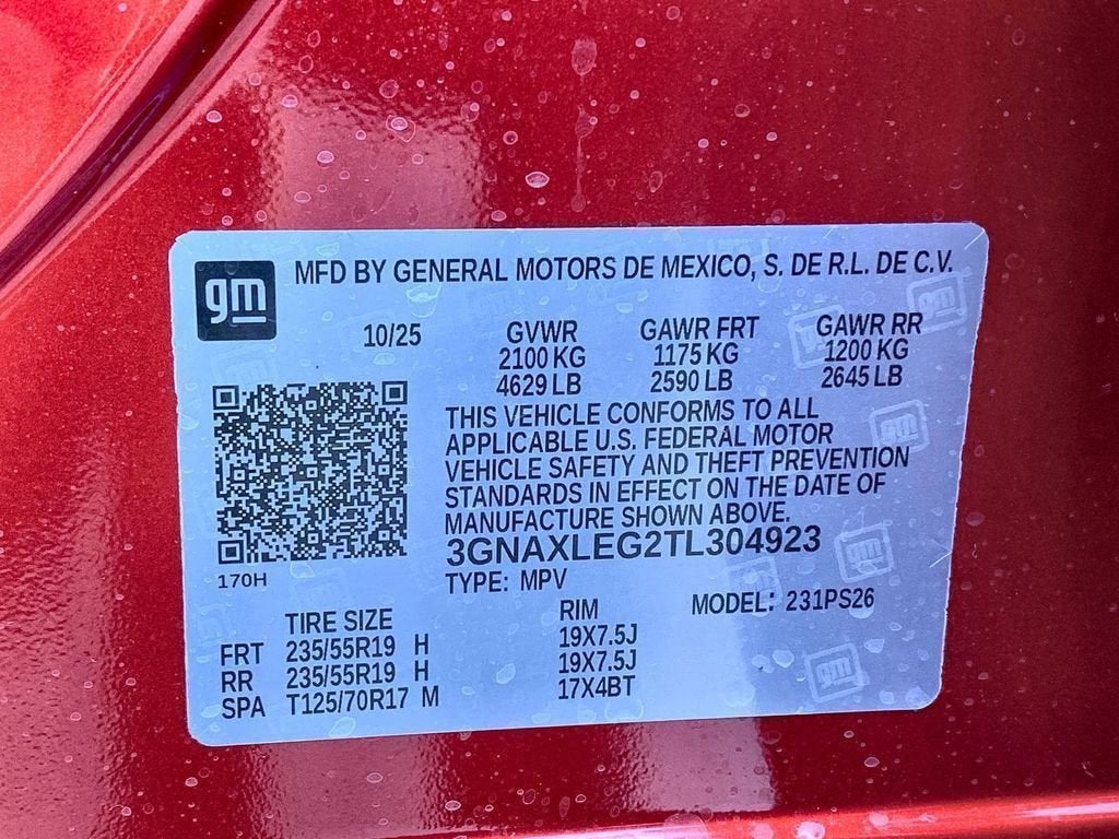 2026 Chevrolet Equinox 4DR RS