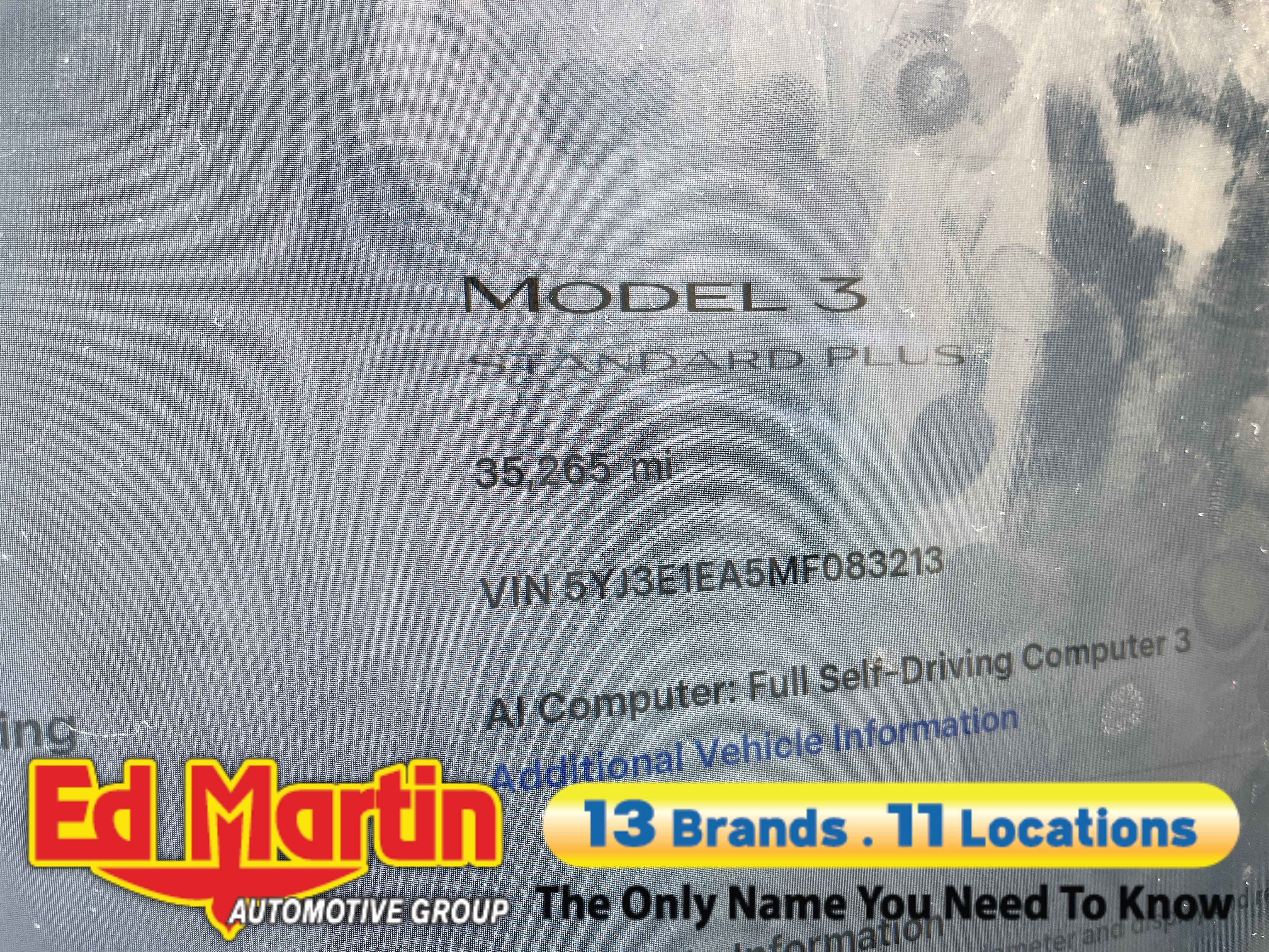 2021 Tesla Model 3 Standard Range Plus