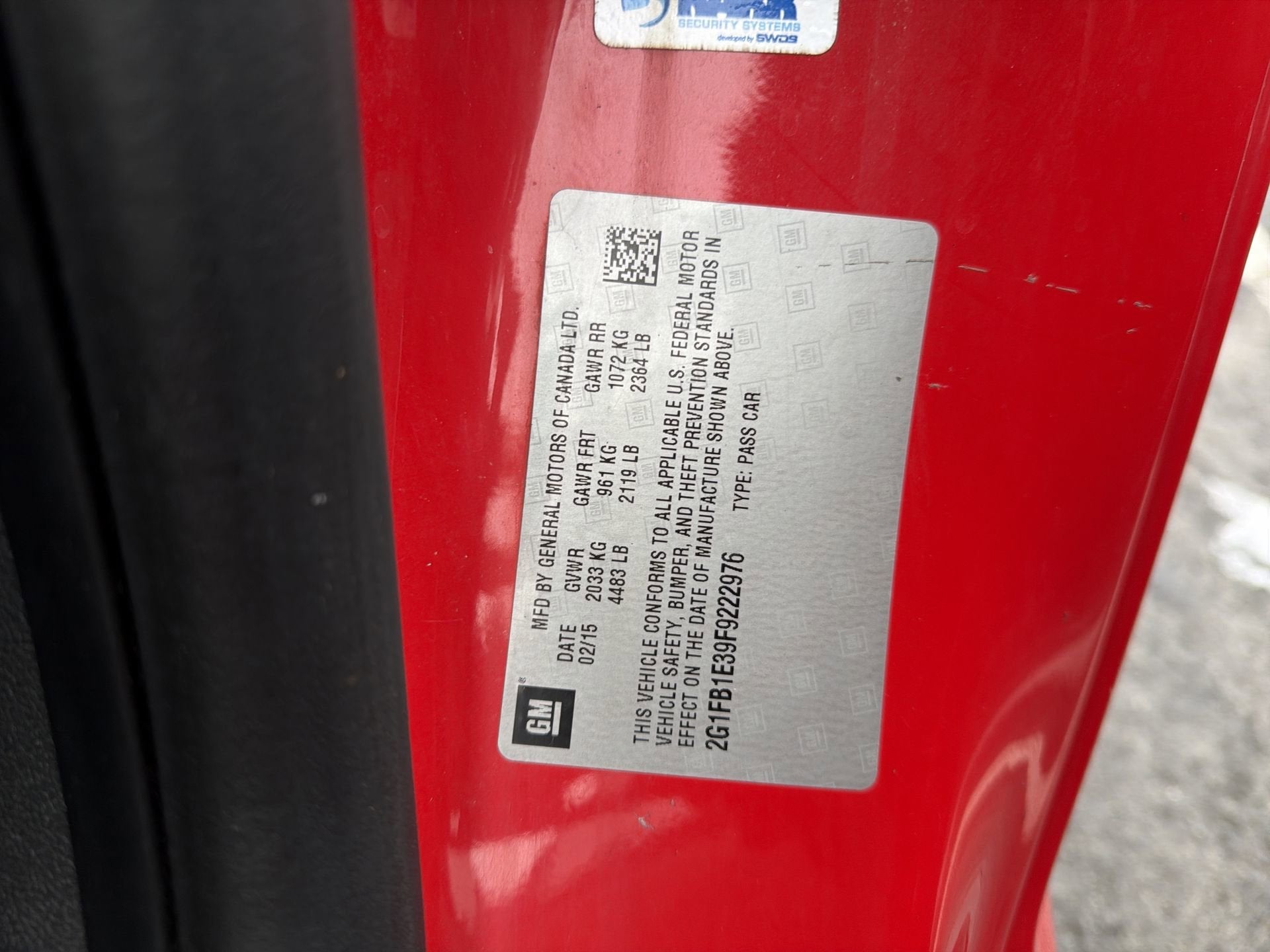 2015 Chevrolet Camaro LS