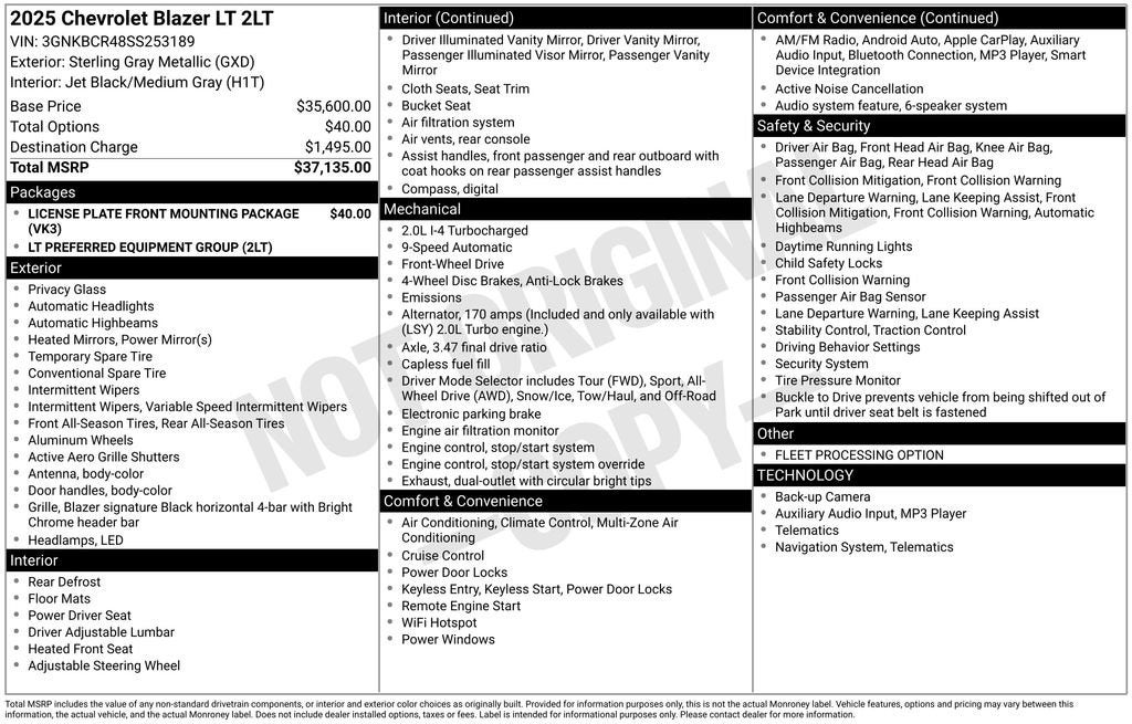 2025 Chevrolet Blazer 2LT